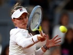 Czech Republic's Barbora Krejcikova in action during her first round match against France's Diane Parry&nbsp;