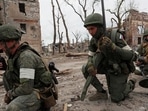 Russian service members work on demining the territory of Azovstal steel plant during Ukraine-Russia conflict in the southern port city of Mariupol, on May 22, 2022. (REUTERS)