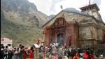 The Kedarnath shrine in Rudraprayag district. (HT PHOTO) The Kedarnath shrine in Rudraprayag district. (HT PHOTO)