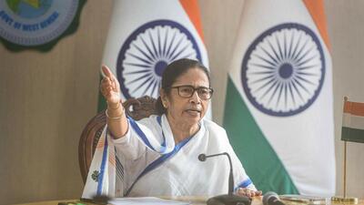 West Bengal chief mnister Mamata Banerjee addresses the media at Nabanna in Howrah on Monday. (PTI PHOTO.) West Bengal chief mnister Mamata Banerjee addresses the media at Nabanna in Howrah on Monday. (PTI PHOTO.)