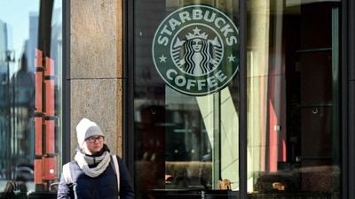 The coffee chain suspended its operations in early March after Russia sent troops across the border into Ukraine in late February. (AFP) The coffee chain suspended its operations in early March after Russia sent troops across the border into Ukraine in late February. (AFP)