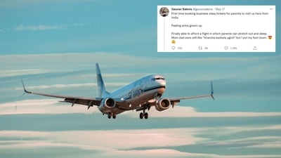 Gaurav Sabnis' Twitter thread about how he gifted his parents luxurious business class tickets. (Representational Image: Unsplash)