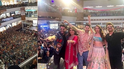 Jugjugg Jeeyo trailer launch saw a massive crowd on Sunday. Jugjugg Jeeyo trailer launch saw a massive crowd on Sunday. 