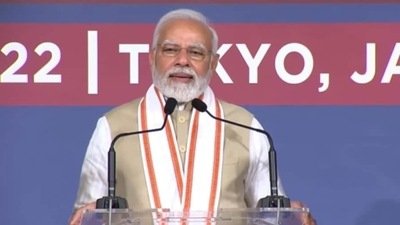 Prime Minister Narendra Modi in Tokyo. (BJP/Twitter)