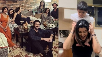 Sushmita Sen shared pictures from a gettogether. Sushmita Sen shared pictures from a gettogether. 