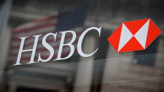 FILE PHOTO: HSBC logo is seen on a branch bank in the financial district in New York.(REUTERS)