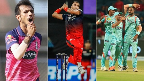 Yuzvendra Chahal, Harshal Patel and Krunal Pandya. (PTI) Yuzvendra Chahal, Harshal Patel and Krunal Pandya. (PTI)