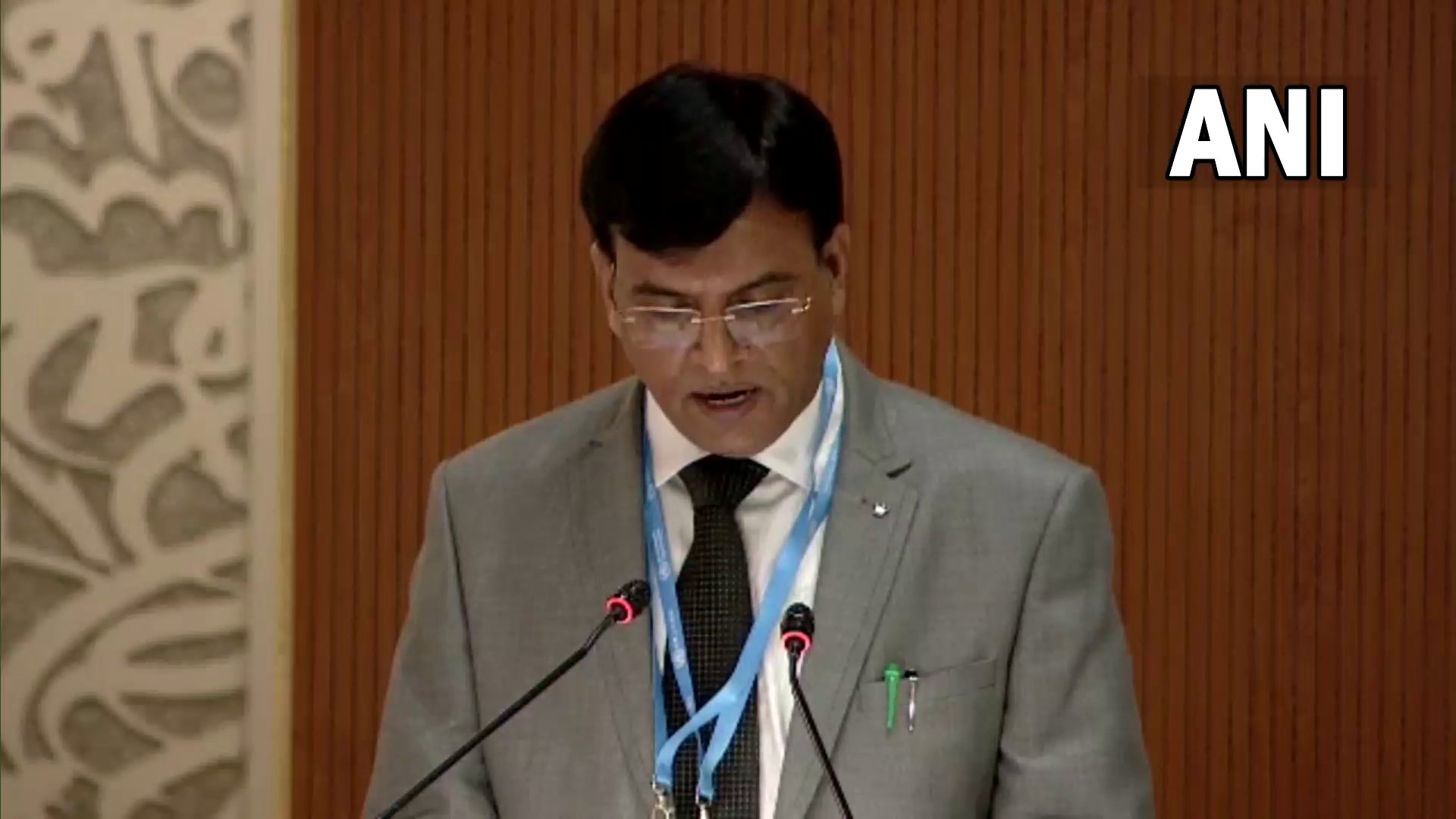Union health minister Mansukh Mandaviya addresses the World Health Assembly in Geneva, Switzerland on Monday. (ANI) Union health minister Mansukh Mandaviya addresses the World Health Assembly in Geneva, Switzerland on Monday. (ANI)