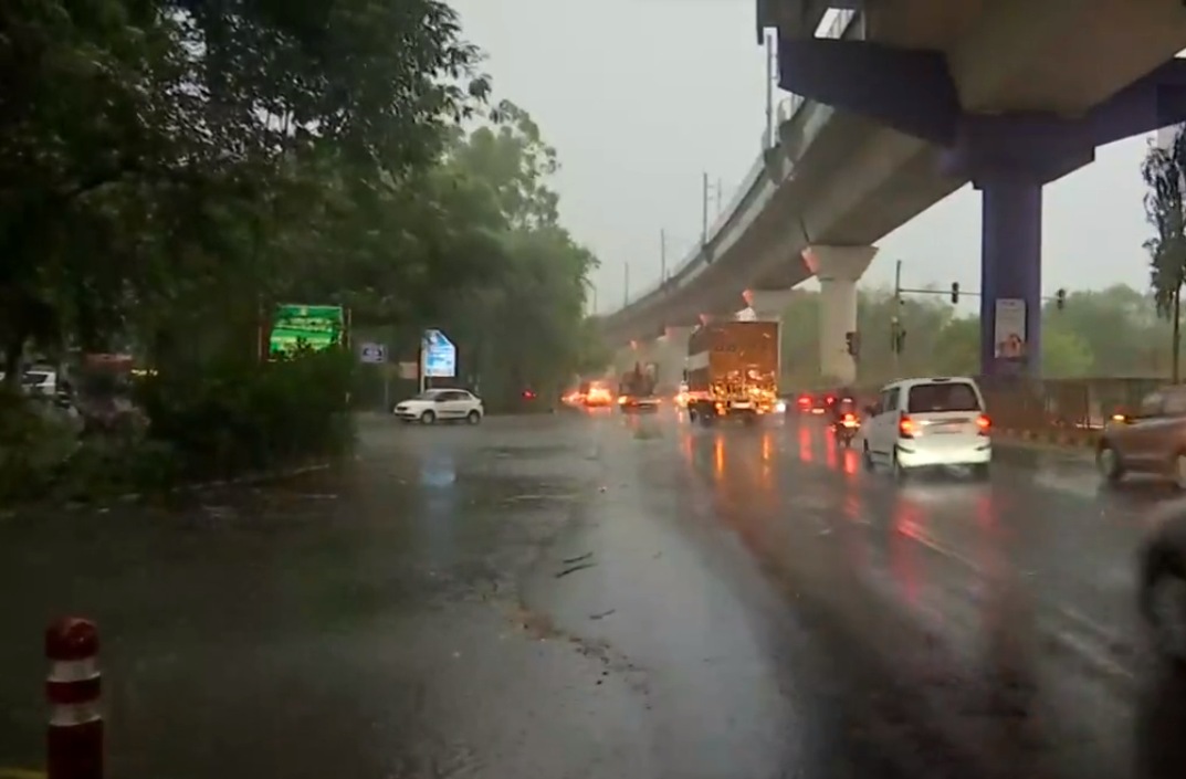Several parts of the national capital and the NCR received heavy rain with thunderstorms. (ANI)