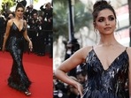 Deepika Padukone walks the red carpet at the Cannes Film Festival on Monday. (AP/Reuters)