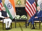 PM Modi and Joe Biden held bilateral talks on Tuesday on sidelines of Quad summit. (Twitter ) PM Modi and Joe Biden held bilateral talks on Tuesday on sidelines of Quad summit. (Twitter )