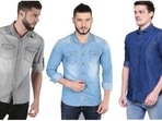 Denim shirts make men look trendy and cool.