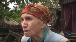 Maria Mayashlapak, de 82 anos, mora em Bakhmut, na Ucrânia, que foi bombardeada pelas forças russas (CRÉDITO: AFP)