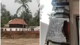 A Hindu temple-like architectural design was discovered underneath an old mosque near Mangaluru last month. (ANI image)