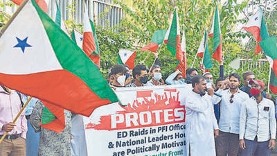 The incident came to light after video clips showed the boy sitting on the shoulders of a man and chanting slogans at the PFI’s Save the Republic rally. (Representational photo) The incident came to light after video clips showed the boy sitting on the shoulders of a man and chanting slogans at the PFI’s Save the Republic rally. (Representational photo)