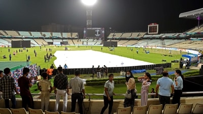 A view of Eden Gardens on the eve of the IPL play-off match between Gujarat Titans and Rajasthan Royals (ANI)