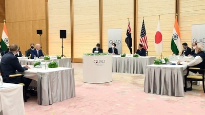 Leaders from the United States, India, Australia and Japan hold talks on regional security at the Quad summit in Tokyo. (ANI) Leaders from the United States, India, Australia and Japan hold talks on regional security at the Quad summit in Tokyo. (ANI)