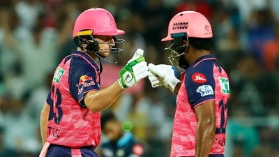 GT won the toss and chose to bowl. Samson and Buttler shared a 68-run partnership. (ANI) GT won the toss and chose to bowl. Samson and Buttler shared a 68-run partnership. (ANI)