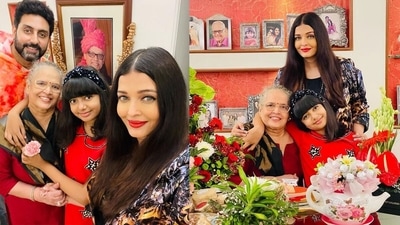 Aishwarya Rai shared a few pictures from the birthday celebration of her mom. Aishwarya Rai shared a few pictures from the birthday celebration of her mom. 