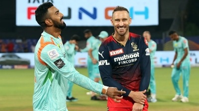 KL Rahul and Faf du Plessis. (IPL) KL Rahul and Faf du Plessis. (IPL)