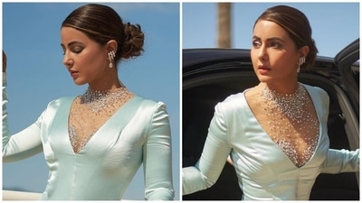 Hina Khan wins again at Cannes 2022 with magical look in thigh-slit dress paired with see-through slip: All pics here (Instagram) Hina Khan wins again at Cannes 2022 with magical look in thigh-slit dress paired with see-through slip: All pics here (Instagram)