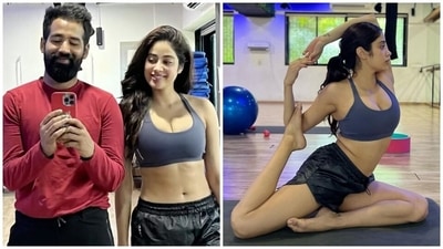 Janhvi Kapoor flaunts her fit physique at the gym as she nails an intense yoga flow workout in new video (Instagram) Janhvi Kapoor flaunts her fit physique at the gym as she nails an intense yoga flow workout in new video (Instagram)