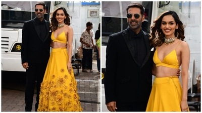 Meanwhile, Prithviraj, directed by Chandraprakash Dwivedi and produced by Yash Raj films, is based on Prithviraj Raso, a Braj Bhasha epic poem about the 12th-century ruler Prithviraj Chauhan. It will release on June 3. Apart from Akshay and Manushi, it also stars Sanjay Dutt and Sonu Sood. (HT Photo/Varinder Chawla) Meanwhile, Prithviraj, directed by Chandraprakash Dwivedi and produced by Yash Raj films, is based on Prithviraj Raso, a Braj Bhasha epic poem about the 12th-century ruler Prithviraj Chauhan. It will release on June 3. Apart from Akshay and Manushi, it also stars Sanjay Dutt and Sonu Sood. (HT Photo/Varinder Chawla)