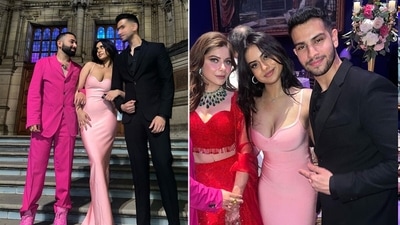 Nysa Devgn with friends at Kanika Kapoor's wedding reception. Nysa Devgn with friends at Kanika Kapoor's wedding reception. 