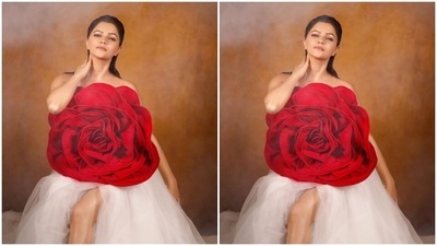Rubina posed in the stunning pictures and compared the designer to a visionary who merges designs and poetry. (Instagram/@rubinadilaik)