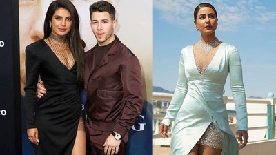 Hina Khan's Cannes dress is quite similar to Priyanka Chopra's dress she wore for an event in 2019. Hina Khan's Cannes dress is quite similar to Priyanka Chopra's dress she wore for an event in 2019. 