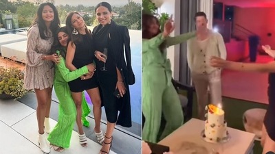 Priyanka Chopra had a blast at the party she hosted for her manager at her Los Angeles residence. Priyanka Chopra had a blast at the party she hosted for her manager at her Los Angeles residence. 