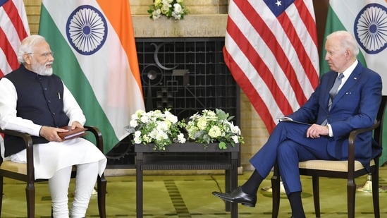 PM Modi and Joe Biden held bilateral talks on Tuesday on sidelines of Quad summit. (Twitter )