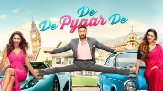 Ajay Devgn on a poster of De De Pyar De.
