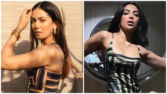 Mira Rajput and Sobhita Dhulipala wear the same striped bodycon dress, who wore the <span class='webrupee'>?</span>24k outfit better?(Instagram)