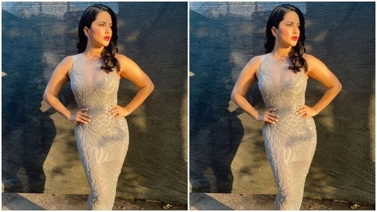 Nothing to see here. Just pics of Sunny Leone in a 'pretty gown ...