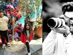 Actor Allu Arjun turned photographer for his kids in London. Actor Allu Arjun turned photographer for his kids in London.