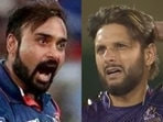 Indian cricketer Amit Mishra and former Pakistan all-rounder Shahid Afridi Indian cricketer Amit Mishra and former Pakistan all-rounder Shahid Afridi