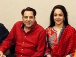 Dharmendra with wife Hema Malini. Dharmendra with wife Hema Malini. 