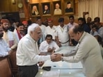 Kapil Sibal submitting his Rajya Sabha nomination with SP support on Wednesday. (Photo: Deepak Gupta) Kapil Sibal submitting his Rajya Sabha nomination with SP support on Wednesday. (Photo: Deepak Gupta)