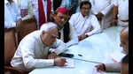 Kapil Sibal filing nomination for Rajya Sabha elections. (ANI) Kapil Sibal filing nomination for Rajya Sabha elections. (ANI)