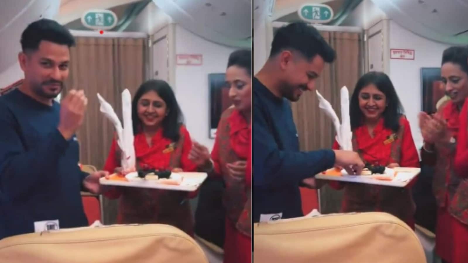 Kunal Kemmu cuts birthday cake aboard a flight, says ‘that's a first for me’. Watch