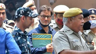 Yasin Malik was on Wednesday handed life imprisonment for his role in terror funding and secessionist activities in Kashmir Valley in 2017. (Reuters) Yasin Malik was on Wednesday handed life imprisonment for his role in terror funding and secessionist activities in Kashmir Valley in 2017. (Reuters)