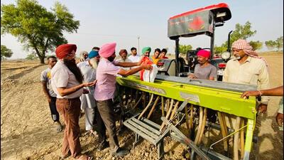 The portal will help compile data about farmers opted for DSR method in Punjab and ensure payment of incentives to genuine beneficiaries. (HT File Photo) The portal will help compile data about farmers opted for DSR method in Punjab and ensure payment of incentives to genuine beneficiaries. (HT File Photo)