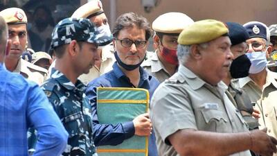 Yasin Malik was handed out a life term for his role in the offence of terror funding and secessionist activities that disturbed the Kashmir Valley in 2017. (Reuters) Yasin Malik was handed out a life term for his role in the offence of terror funding and secessionist activities that disturbed the Kashmir Valley in 2017. (Reuters)