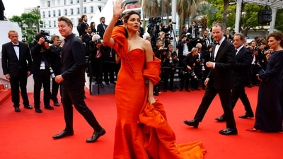 Deepika Padukone walks the red carpet at the 75th Cannes Film Festival. (Reuters) (REUTERS)