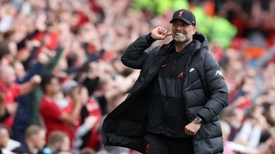 Liverpool manager Juergen Klopp celebrates (REUTERS)