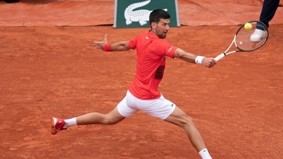 The top-ranked Djokovic defeated the 24-year-old Slovakian 6-2, 6-3, 7-6 (4) at Court Suzanne Lenglen. (Reuters)