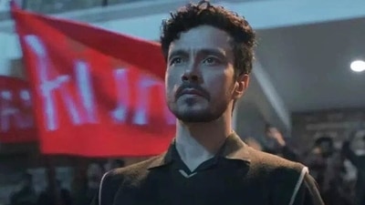 Darshan Kumaar in a still from The Kashmir Files. Darshan Kumaar in a still from The Kashmir Files. 