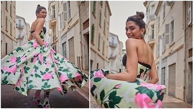 Deepika Padukone in a floral dress, all decked up of the day. Deepika Padukone in a floral dress, all decked up of the day.