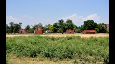 Besides not enforcing the ban on gatherings, the local administration has also failed to maintain the designated protest site in Sector 25, Chandigarh. (Ravi Kumar/HT) Besides not enforcing the ban on gatherings, the local administration has also failed to maintain the designated protest site in Sector 25, Chandigarh. (Ravi Kumar/HT)